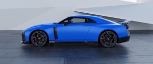 Nissan GT-R50 by Italdesign production rendering Blue SIDE